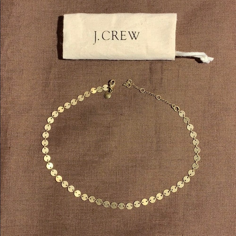 J Crew medallion/coin necklace bronze/copper 17 in